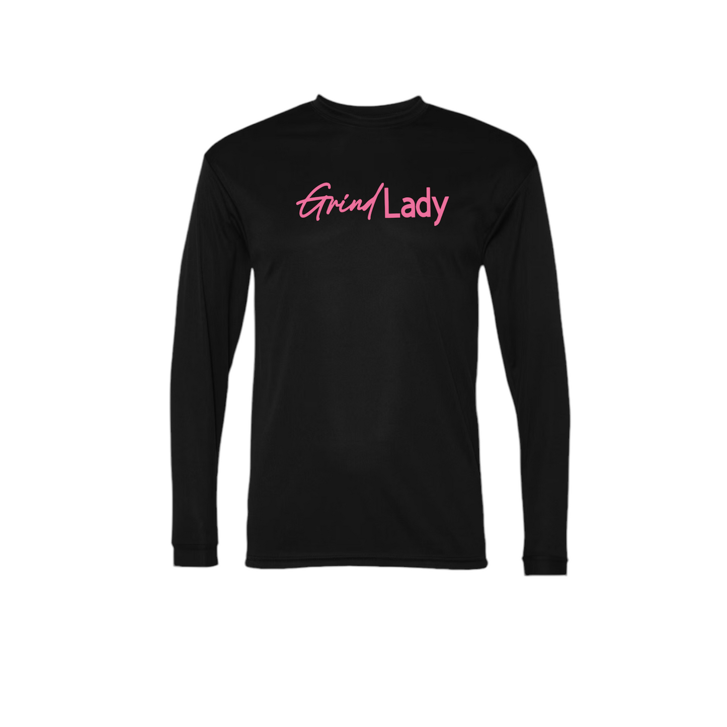 Womens-black-pink-graphic-tshirt-long-sleeve